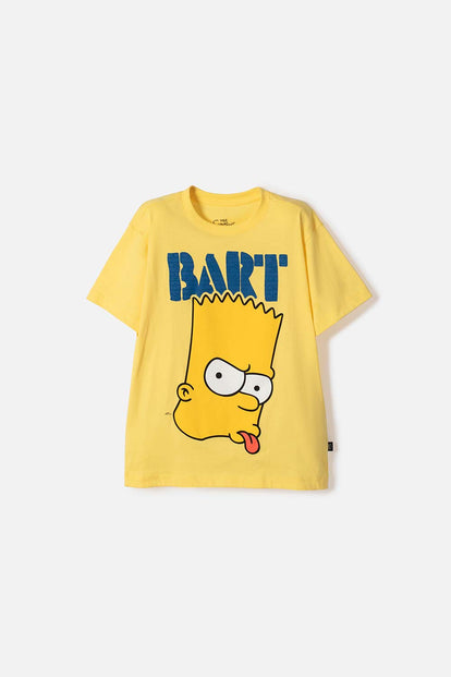 CAMISETA DE LOS SIMPSON MANGA CORTA AMARILLO PARA NIÑO