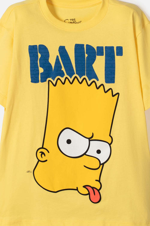 CAMISETA DE LOS SIMPSON MANGA CORTA AMARILLO PARA NIÑO