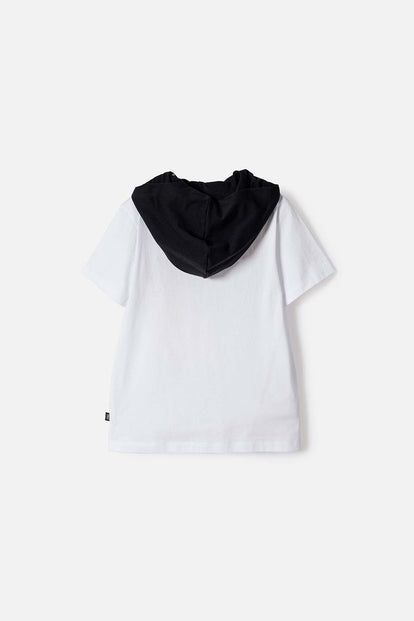 CAMISETA DE LOS SIMPSON MANGA CORTA NEGRO Y BLANCO PARA NIÑO