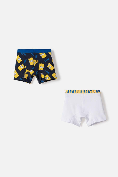 PACK X2 BOXER DE LOS SIMPSONS MULTICOLOR PARA NIÑO