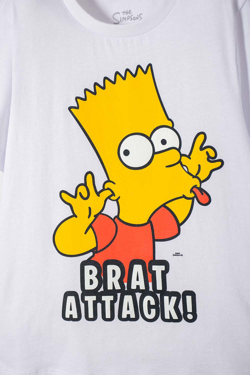 PIJAMA  DE LOS SIMPSON CON PANTALÓN LARGO BLANCO, AZUL Y AMARILLO PARA NIÑO