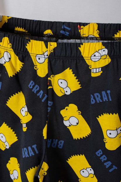 PIJAMA  DE LOS SIMPSON CON PANTALÓN LARGO BLANCO, AZUL Y AMARILLO PARA NIÑO