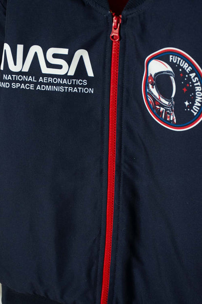 CHAQUETA DE LA NASA CON CIERRE AZUL PARA NIÑO