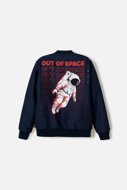 CHAQUETA DE LA NASA CON CIERRE AZUL PARA NIÑO