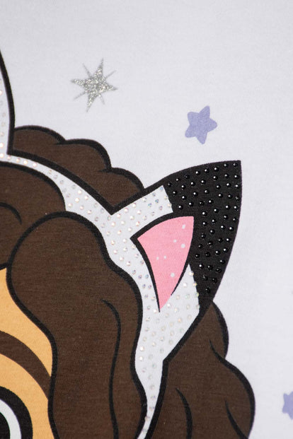 CAMISETA DE GABBY’S DOLLHOUSE MANGA CORTA BLANCO PARA NINA