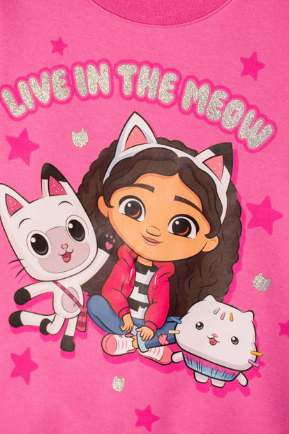 BUZO  DE GABBY’S DOLLHOUSE CERRADO ROSADO PARA NINA