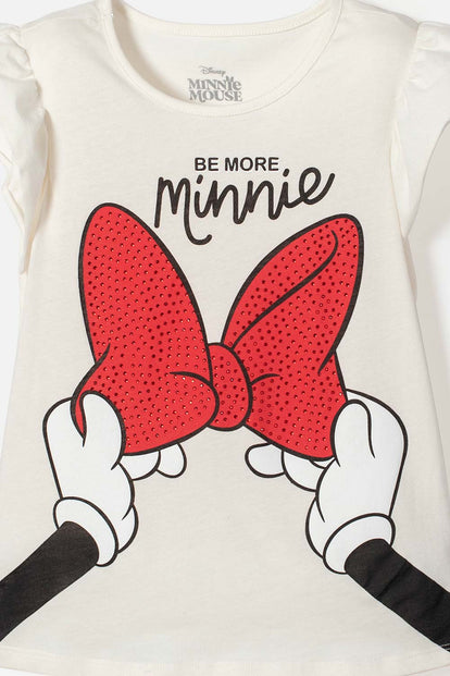 CAMISETA DE MINNIE MOUSE MANGA CORTA MULTICOLOR PARA NIÑA