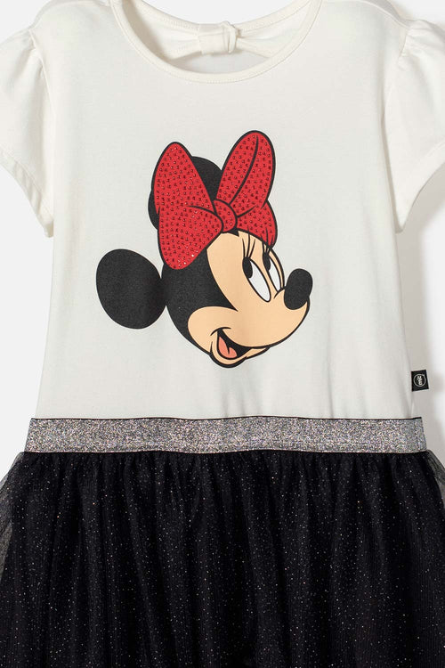 VESTIDO DE MINNIE MOUSE CON TULL MARFIL PARA NIÑA