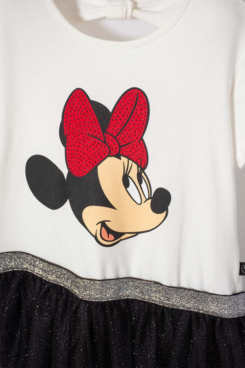 VESTIDO DE MINNIE MOUSE CON TULL MARFIL PARA NIÑA