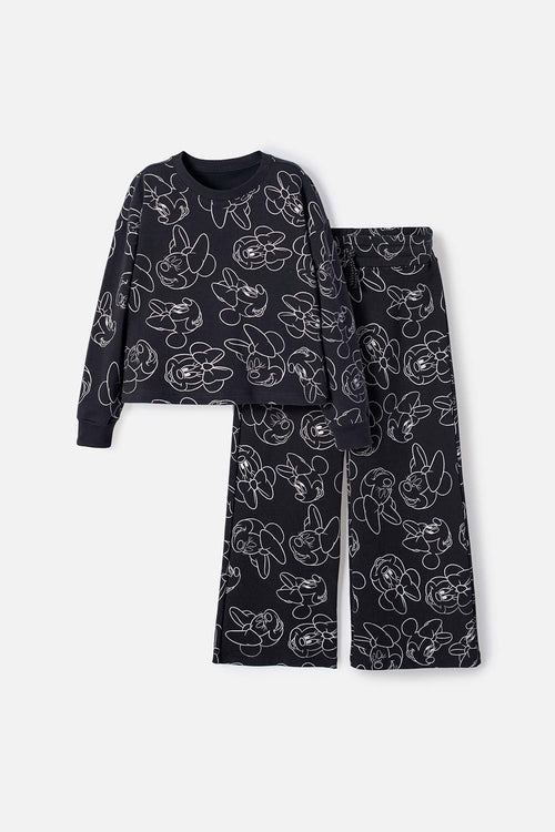 CONJUNTO DE MINNIE MOUSE NEGRO PARA NIÑA