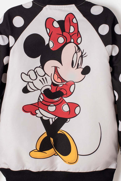 CHAQUETA MINNIE MOUSE CON CIERRE ROJO PARAISO PARA NIÑA
