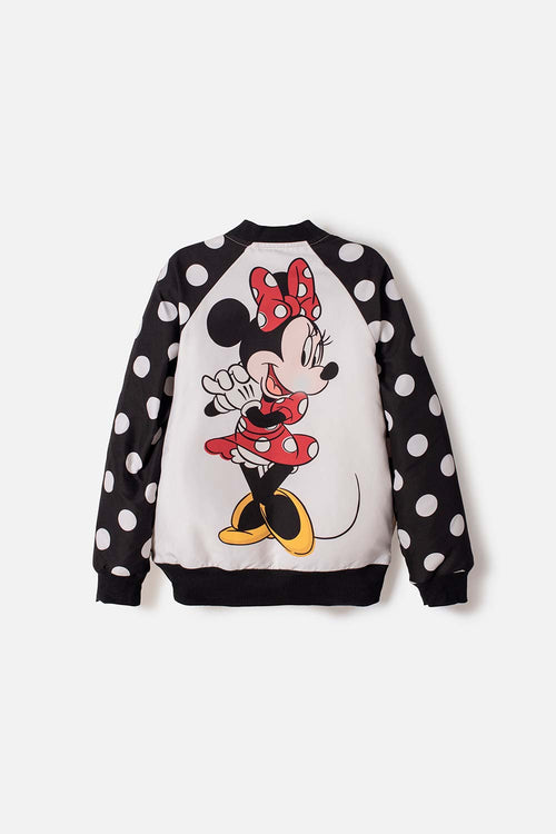 CHAQUETA MINNIE MOUSE CON CIERRE ROJO PARAISO PARA NIÑA