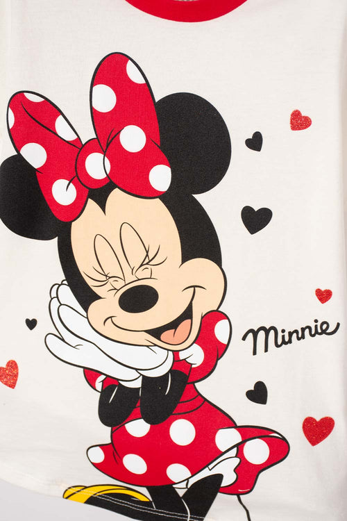 Card slide image -  PIJAMA DE MINNIE MOUSE PANTALÓN LARGO MARFIL PARA NIÑA
