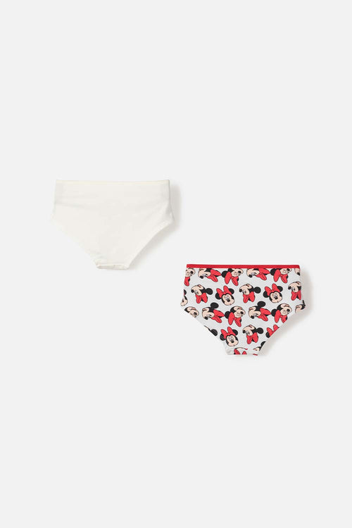 PACK X2 PANTIES DE MINNIE MOUSE MULTICOLOR PARA NIÑA