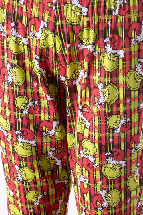 PIJAMA DE GRINCH PANTALÓN LARGO ROJO PARA MUJER