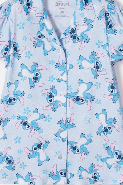 PIJAMA DE STITCH PANTALÓN LARGO MULTICOLOR PARA NIÑA