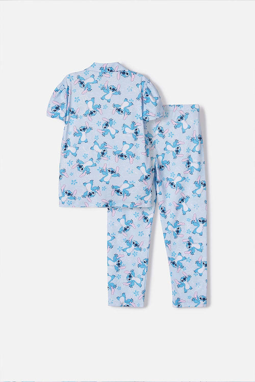 PIJAMA DE STITCH PANTALÓN LARGO MULTICOLOR PARA NIÑA