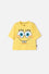 CAMISETA DE BOB ESPONJA MANGA CORTA AMARILLO PARA NIÑA