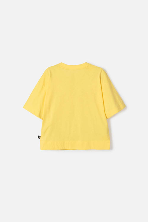 CAMISETA DE BOB ESPONJA MANGA CORTA AMARILLO PARA NIÑA