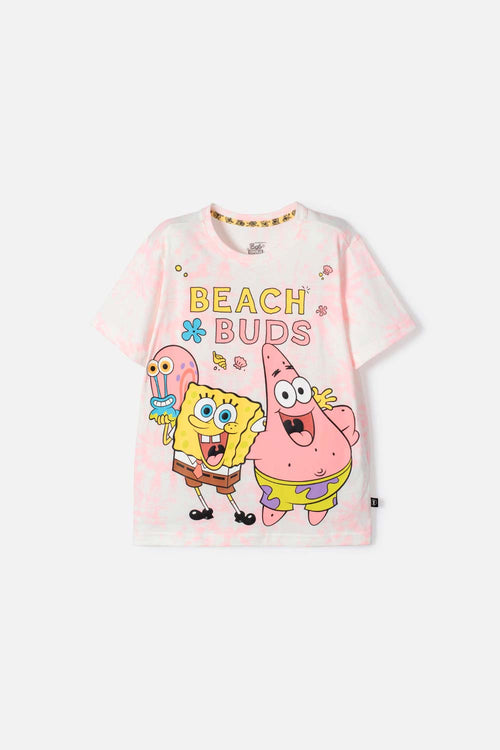 CAMISETA BOB ESPONJA MANGA CORTA PARA NIÑA