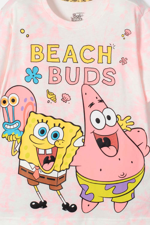 CAMISETA BOB ESPONJA MANGA CORTA PARA NIÑA