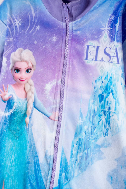 CHAQUETA DE FROZEN CON CIERRE LILA PARA NIÑA
