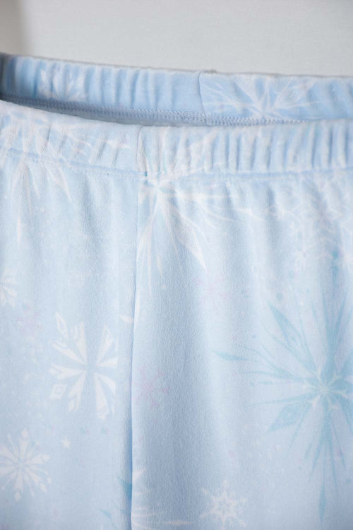 PIJAMA DE FROZEN PANTALON LARGO AZUL CIELO PARA NIÑA