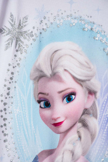 VESTIDO DE FROZEN CON TULL BLANCO Y AZUL PARA NIÑA