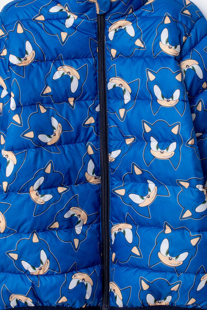 CHAQUETA DE SONIC CON CIERRE AZUL PARA NIÑO