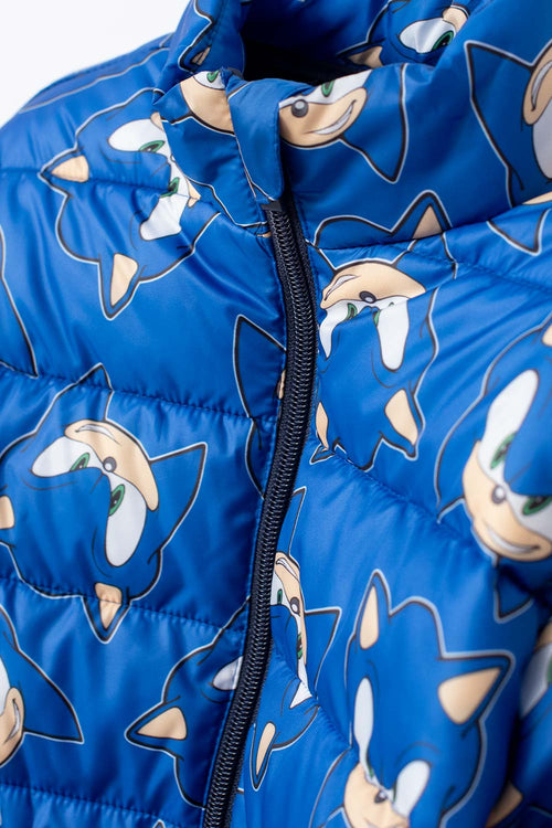 CHAQUETA DE SONIC CON CIERRE AZUL PARA NIÑO