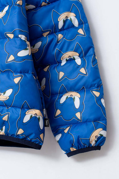 CHAQUETA DE SONIC CON CIERRE AZUL PARA NIÑO