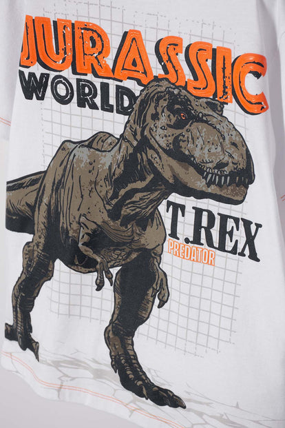 CONJUNTO DE JURASSIC WORLD CON BERMUDA MULTICOLOR PARA NIÑO