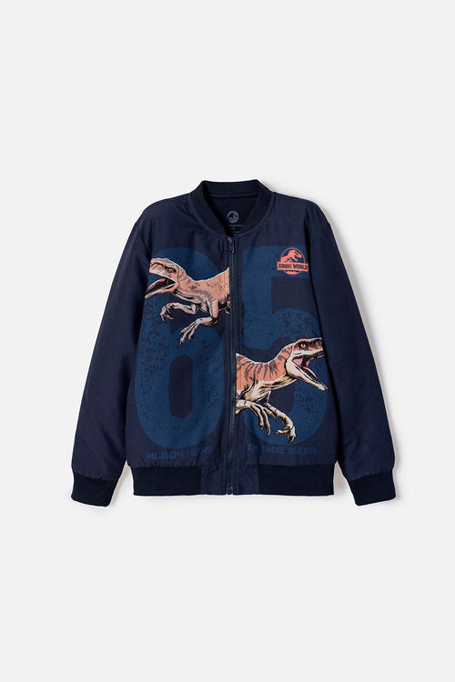 CHAQUETA DE JURASSIC WORLD CON CIERRE AZUL PARA NIÑO