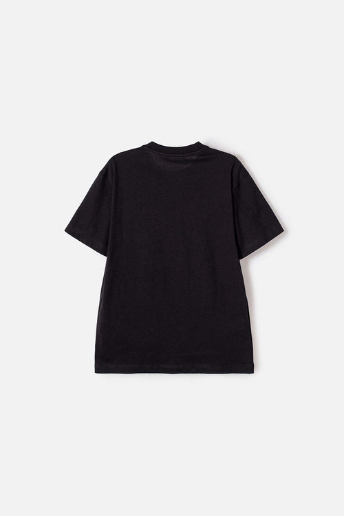 CAMISETA DE K- POP DEMON HUNTERS MANGA CORTA NEGRO PARA NIÑA