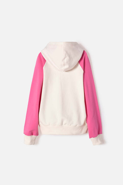 BUZO DE K- POP DEMON HUNTERS CON CAPUCHA FUCSIA PARA NIÑA