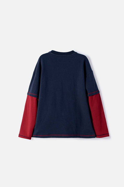 CAMISETA DE HARRY POTTER MANGA LARGA AZUL PARA NIÑO
