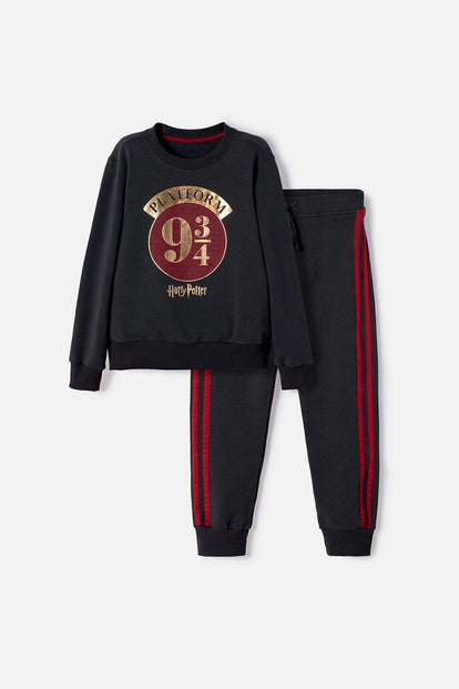 CONJUNTO DE HARRY POTTER PANTALÓN LARGO GRIS PARA NIÑO