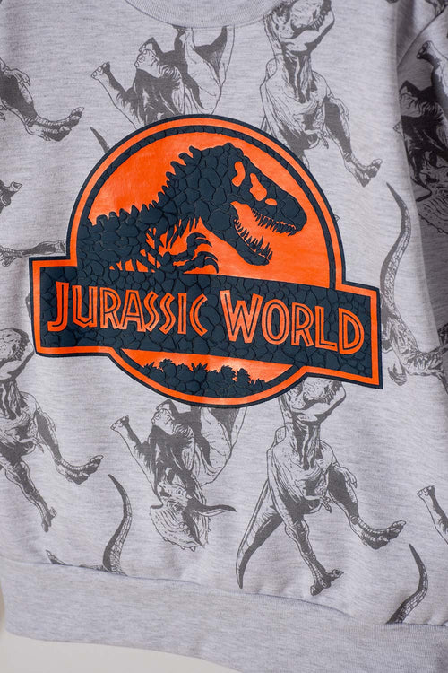 CONJUNTO DE JURASSIC WORLD CON JOGGER GRIS PARA NIÑO
