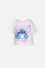 CAMISETA DE STITCH MANGA CORTA BLANCO PARA NIÑA