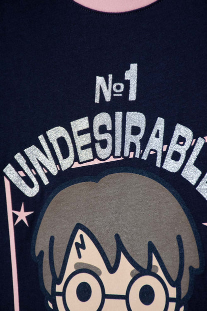 CAMISETA DE HARRY POTTER MANGA CORTA AZUL PARA NIÑA