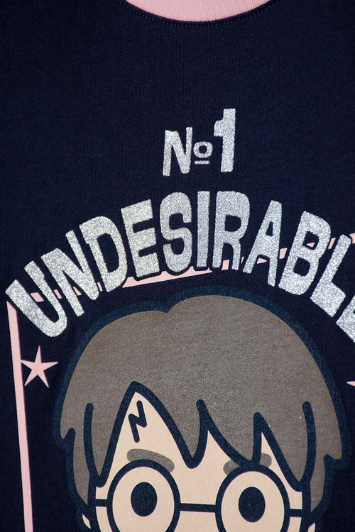 CAMISETA DE HARRY POTTER MANGA CORTA AZUL PARA NIÑA