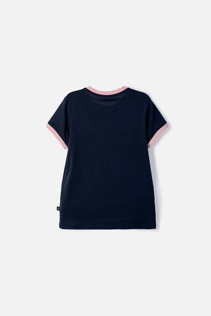 CAMISETA DE HARRY POTTER MANGA CORTA AZUL PARA NIÑA