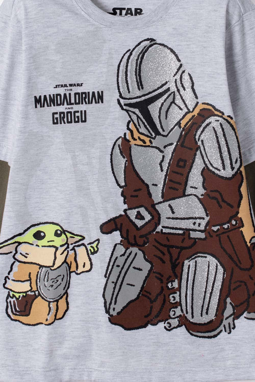 CAMISETA DE MANDALORIAN MANGA CORTA MULTICOLOR PARA NIÑO