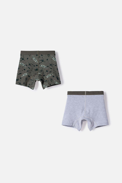 PACK X2 BOXER DE MANDALORIAN MULTICOLOR PARA NIÑO