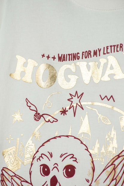 CAMISETA DE HARRY POTTER MANGA LARGA MARFIL PARA NIÑA