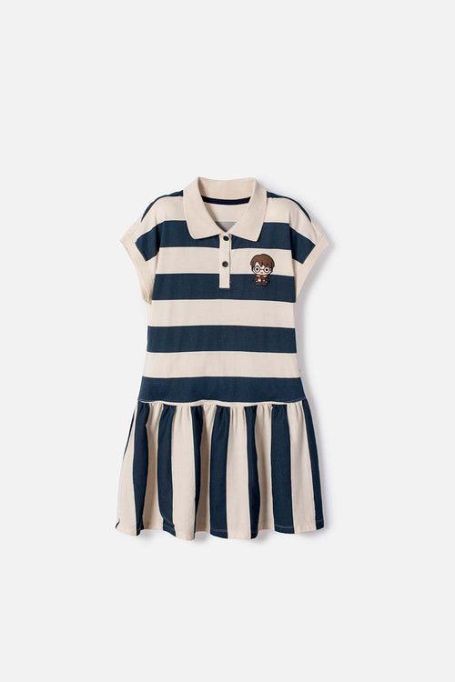 VESTIDO DE HARRY POTTER MANGA CORTA ALMENDRA PARA NIÑA