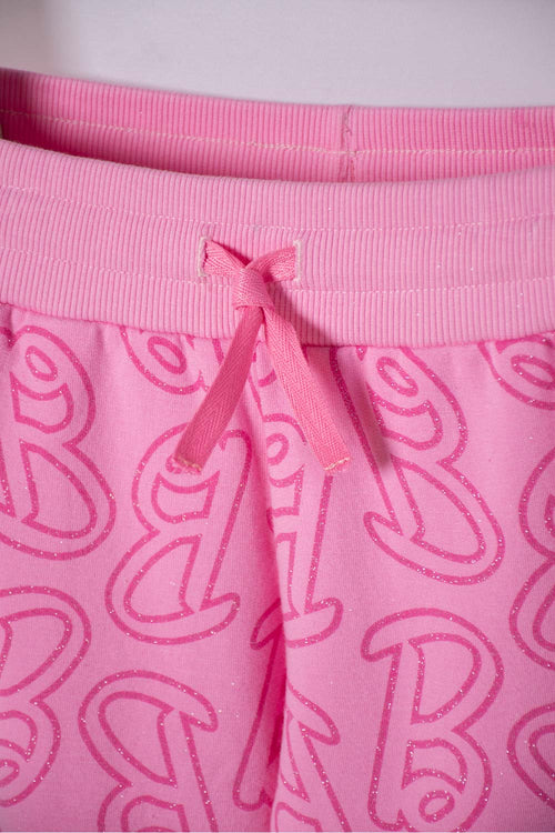 CONJUNTO DE BARBIE CON PANTALÓN LARGO ROSADO PARA NIÑA