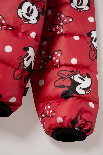 CHAQUETA DE MINNIE MOUSE CON CIERRE FRONTAL ROJA PARA NIÑA