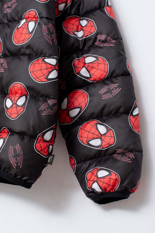 CHAQUETA DE SPIDERMAN CON CIERRE NEGRO Y ROJO PARA NIÑO