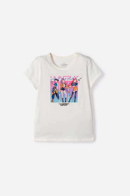 CAMISETA DE K-POP DEMON HUNTERS MANGA CORTA PARA NIÑA
